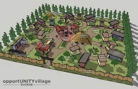 Opportunity Village Eugene And The Conestoga Hut Tiny House Village Tiny House Community Small House