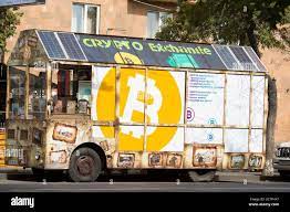 A Mobile Crypto Currency Exchange Vehicle In The Streets Of Yerevan Armenia Stock Photo Alamy