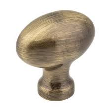 All mounting hardware is included for easy an installation. Lyon Cabinet Hardware 1 9 16 Football Knob In Brushed Antique Brass Jeffrey Alexander 3991ab