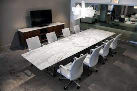 Each piece of stone is unique and hand finished. Contemporary Stone Conference Table Ambience Dore Modern Conference Table Contemporary Conference Table Modern Conference Table Design
