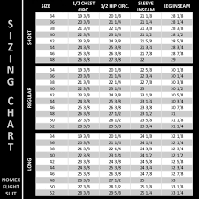 63 surprising flight suit size chart