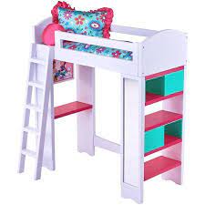 my life as loft bed play set for 18 dolls 6 pieces walmart com in 2021 american girl doll bed loft bed reversible bedding