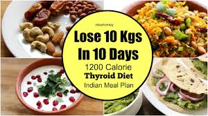 Thyroid Diet How To Lose Weight Fast 10 Kgs In 10 Days Indian Veg Diet Meal Plan For Weight Loss