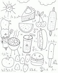 Once you've colored in your favorite kawaii coloring sheets, please share them to our facebook page for us to see! Cute Foods Coloring Pages Free Coloring Home