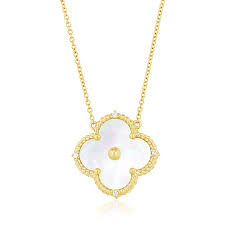 Goldene Kleeblatt-Halskette