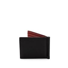 Bally Leather Money Clip Wallet In Black For Men Lyst