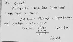 An hour is a unit of time equal to 60 minutes, or 3,600 seconds. How To Convert 3 Hrs 20 Mins Into Seconds Physics Current Electricity 14277425 Meritnation Com