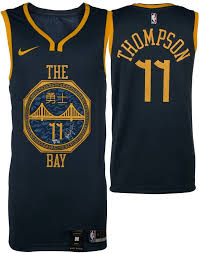 Basketball Jersey Design Black And Gold Autographed Klay Thompson Warriors Jersey Fanatics Authentic Coa Item 9079768 Sportsme Klay Thompson Golden State Warriors Golden State Warriors Klay Thompson