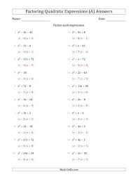 The Factoring Quadratic Expressions With Positive A Coefficients Of 1 A Math Worksheet Page 2 In 2020 Quadratics Factoring Quadratics Factoring Polynomials