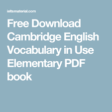 Test Your English Vocabulary In Use Upper Intermediate скачать Free Download Cambridge English Vocabulary In Use Elementary Pdf Book English Vocabulary English Vocabulary Words Vocabulary