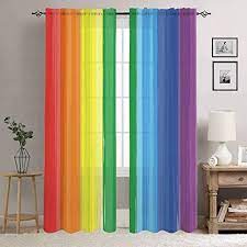 Download 94 colored drapes stock illustrations, vectors & clipart for free or amazingly low rates! Amazon Com Manerly Sheer Curtains For Bedroom Living Room Rainbow Color Paint Splash Print Window Curtains 54w X 84l Inches 2 Panels Home Kitchen