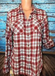 Eddie Bauer Women S Large Red Plaid Flannel Shirt Button Down L Red Plaid Flannel Shirt Red Plaid Flannel Plaid Flannel Shirt