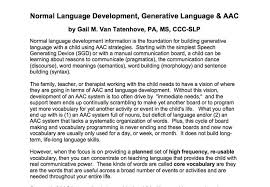 Language Functions Early Generative Language Production By