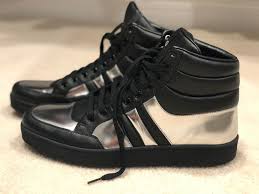 Black And Silver High Top Sneakers Gucci Logo Multi Color Men S Shoes Black Silver Leather High Top Sneakers Fashion Clothing Shoes Accessories Mens Shoes Black High Top Sneakers Sneakers