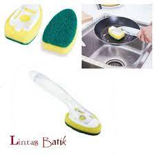 Freestanding dishwasher mesin cuci piring otomatis modena wp 7121 srp8.499.000: Jual Alat Cuci Piring Gagang Ada Tempat Isi Ulang Sabun Cair Cleaning Tongkat Pembersih Piring Di Lapak Lintas Batik Bukalapak