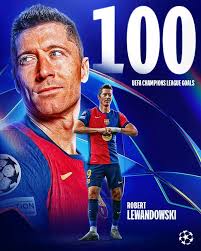Robert Lewandowski devient le troisième joueur de l'histoire à atteindre  les 100 buts en Ligue des Champions 👏 #UCL