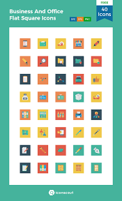 Download Business And Office Flat Square Icons Icon Pack Available In Svg Png Eps Ai Icon Fonts Icon Pack Icon Office Flats