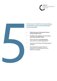 We did not find results for: Funf Punkte Zur Fortschreibung Des Bundesprogramms Demokratie Leben Antidiskriminierungsverband Deutschland