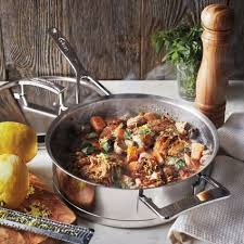 Demeyere Silver7 Covered Saute Pan Sur La Table Creamy Chicken Poultry Recipes Chicken Recipes
