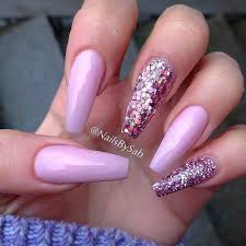 Coloured and glitter acrylic nail powders, salon essentials for nail technicians. Pink Glitter Acrylic Nails Nail And Manicure Trends