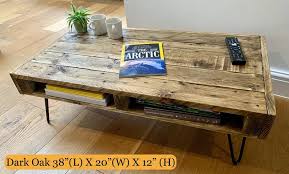 Handmade Rustic Coffee Table Sofa Table With Storage Made From Reclaimed Industrial Wood Upcycled Pallet Furniture Range In 2020 Pallet Wood Coffee Table Rustic Coffee Tables Rustic Wooden Coffee Table