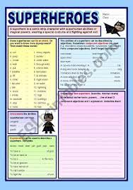 A Worksheet About Superheroes 5 Exercises Match The Superpowers Unscramble The Abilities Complete Expre Writing Skills Superhero Writing Reading Worksheets