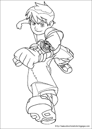 What sets him apart than the other super heroes is his age? Ben 10 Coloring Pages Free For Kids