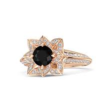 Rose gold moon ring with emerald green onyx stone, statement moon ring, green stone ring, moon star ring, wanderlust jewelry, gold crescent. Onyx Engagement Rings The Complete Guide