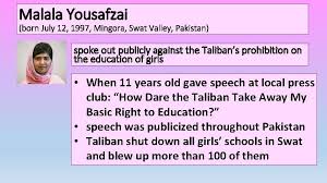 · students will learn about malala yousafzai and why she won the nobel peace. Literature Suppressed On Religious Grounds Galileo Galilei February