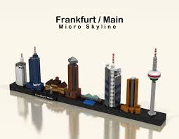 Frankfurt Main Micro Skyline Lego Architecture Frankfurt Am Main Henninger Turm Lego Design Lego Bauen