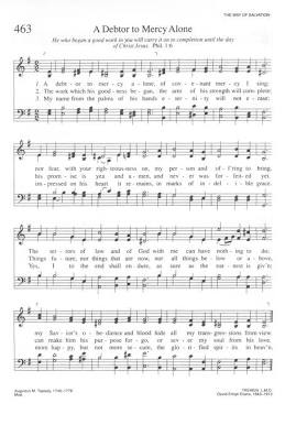 A traditional musical setting of Toplady's hymn, AI generated