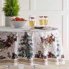 Twas The Night Before Christmas Tablecloth Christmas Table Cloth Christmas Dinnerware Table Cloth