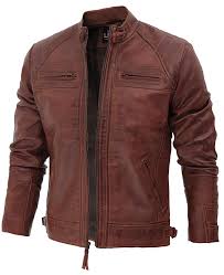 Brown Leather Jacket 100 Distressed Brown