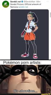 Et @ @SerebiiNet - Serebii Picture: Official artwork of Nemona serebii.net  Pokemon porn artists: - iFunny