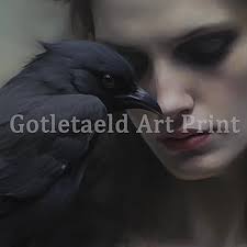 Gothic Crow Wall Art Vintage Witch Pictures Dark Academia Victorian Gothic  Wall Art Black Crow Prints Dark Moody Posters for Living Room Decor Gothic  ...