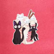 Jiji And Lilys Kittens Take Out Box Kikis Delivery Etsy In 2020 Digital Art Prints Kittens Fun Stickers