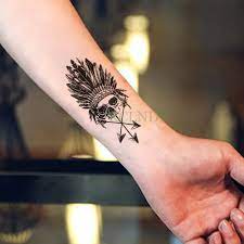 This domain currently does not have any sponsors for you. Waterproof Temporary Tattoo Sticker Skull Head Feather Fake Tatto Flash Tatoo Tatouage Wrist Foot Hand Arm For Girl Women Men Temporary Tattoos Aliexpress