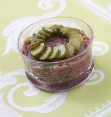 Photo De La Recette Tartare De Boeuf A La Moutarde Hache Au Couteau Tartare De Boeuf Alimentation Tartare