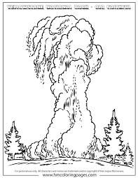 Yellowstone National Park Old Faithful Geyser Coloring Page Coloring Books Coloring Pages Toddler Coloring Book