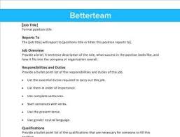 Job specification specifies information about the skills or qualities required for doing the job. Job Description Template