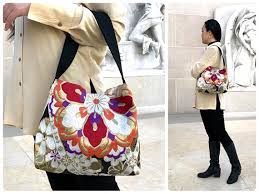 gold floral plant kimono obi bag upcycled from vintage etsy bags japanese silk vintage japanese kimono