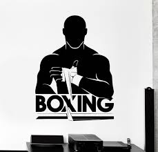 Vinyl Wall Decal Boxing Boxer Fight Club Fighter Stickers Mural Ig4238 Vinyl Wall Decals Fight Club Gym Logo