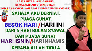 We did not find results for: Lafaz Niat Gabung Puasa 6 Hari Bulan Syawal Puasa Sunat Hari Isnin Dan Khamis Malam Siang Rumi Youtube