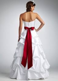 If you're looking for bridesmaid dresses that come in well under the $150 price point, you should be checking out the reverie collection from david's bridal! As Is Strapless Satin Pick Up Ball Gown David S Bridal Red Wedding Dresses White Wedding Dresses Red And White Weddings