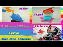 Sekolah ku sekolah ku sentra sentra seni tj.cara merawat binatang yang ada di udara (b.b2) bermain peran taman bunga ((b.b3). Kreatifitas Tema Air Api Udara Paud Youtube