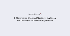 E-Commerce Checkout Usability: Exploring the Customer's Checkout ...