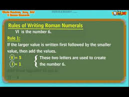 Roman Numerals Third Grade Math Lesson
