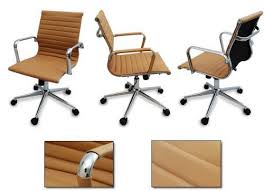 The Gianni Modern Ribbed Tan Low Back Chair With Tilt And Chrome Base Best Office Chair Chair Modern Office Chair