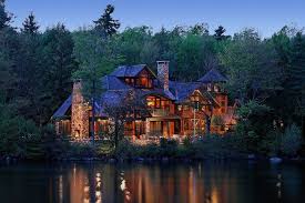 House In The Woods Architecture Luxury Estate Ranch Cabin Lake House Maine House Traditional Exterior