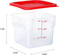 Amazon.com: BIEAMA 4 Pack Food Storage Containers with Lids, 6QT Square  Clear Commercial Containers with Scales, NSF, Polycarbonate : Home & Kitchen